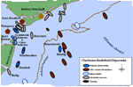 Location of shipwrecks on the naval battlefield