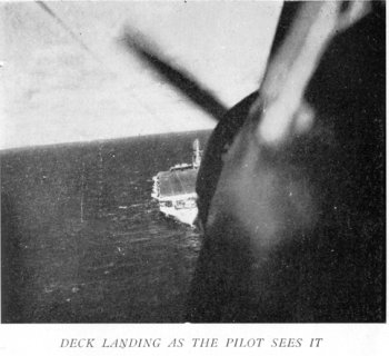 Deck landing as the pilot sees it