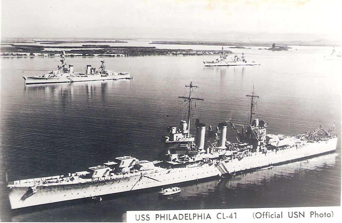 USS PHILADELPHIA CL 41 USN Navy Naval Ship Photo Print