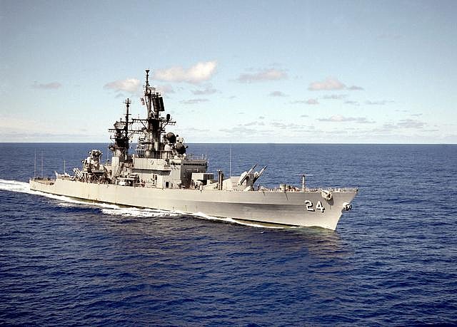 USS REEVES CG 24 DLG 24 License Plate U S Navy USN P01 