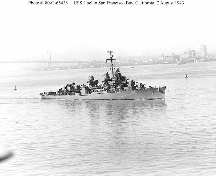 USS HOEL DD 533 Destroyer,US Naval Ship,USN Navy Photo Print 