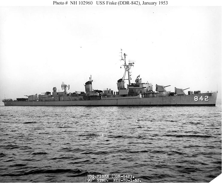 USS Fiske DD-842 Destroyer Ship Patch