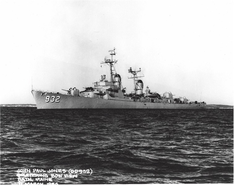 US Naval Destroyer USN Navy Ship Print USS JOHN PAUL JONES DD 932 