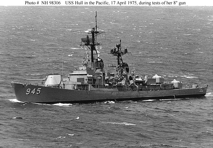 USS Hull DD-945 postcard US Navy Destroyer card#1 