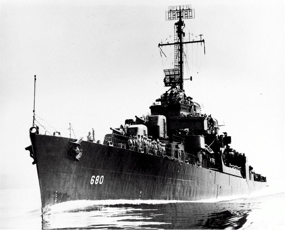 US Naval Destroyer USN Navy Ship Print USS MELVIN DD 680 