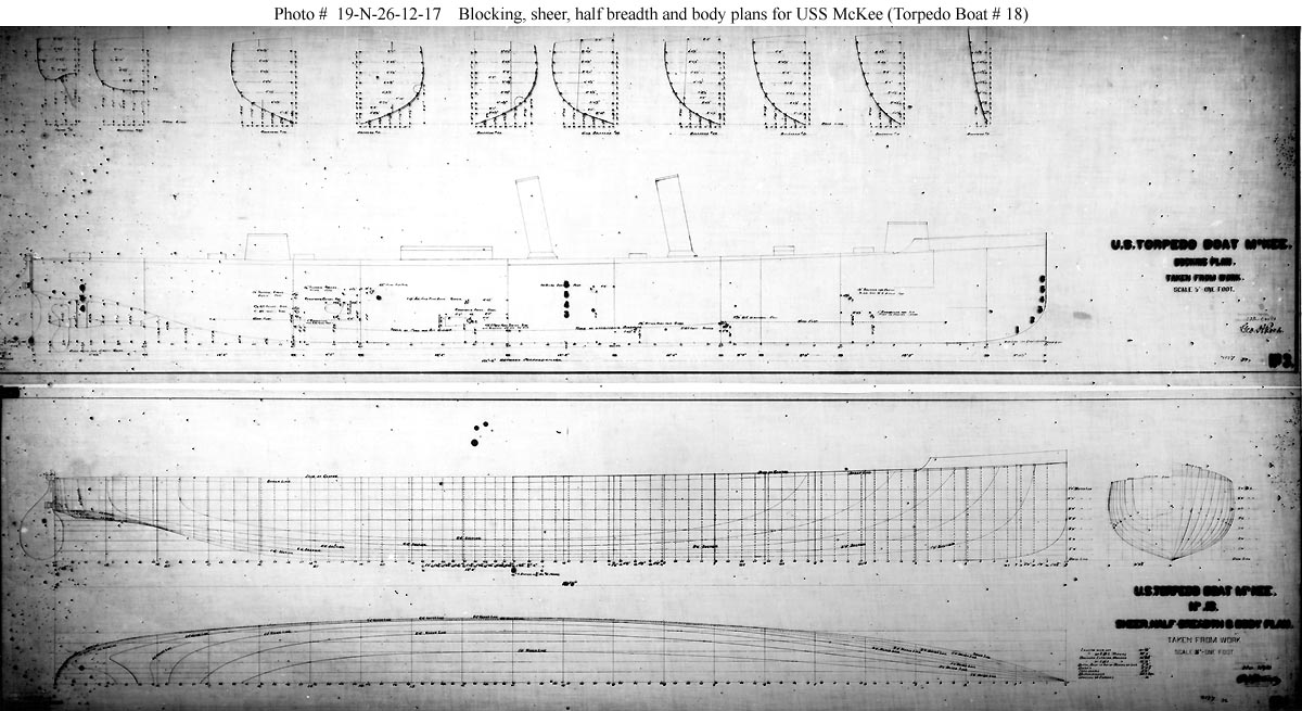 Boat # 18) ship's blocking plan, and sheer, half breadth and body ...