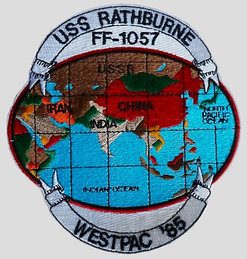 USS RATHBURNE FF 1057 DE 1057 License Plate U S Navy USN P01 