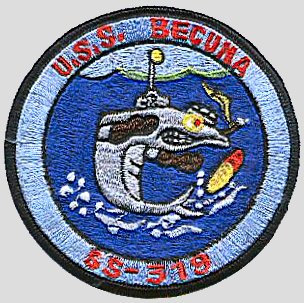5" NAVY USS SS-319 BECUNA EMBROIDERED PATCH 