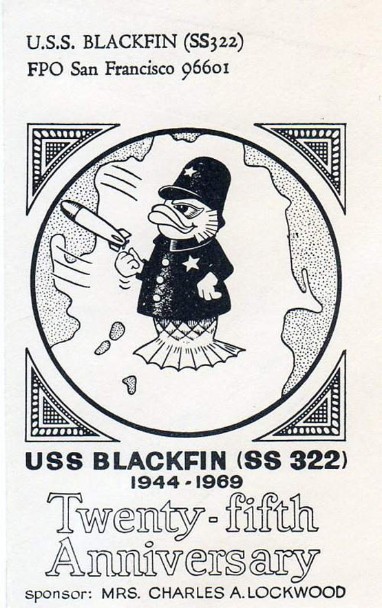 USS Blackfin SS 322 BC Patch Cat No C5951 