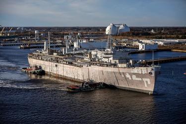 US Naval Ship USS SIMON LAKE AS 33 USN Navy Photo Print 