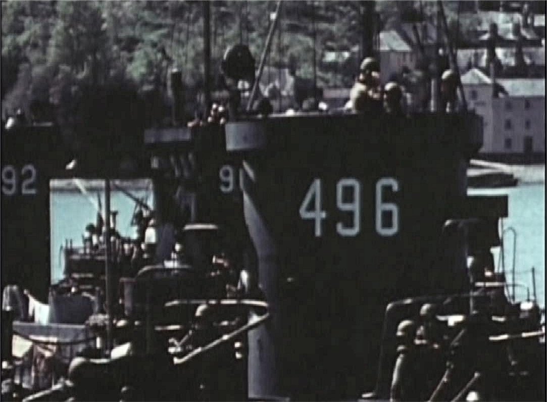 100k USS LCI(L)-490 and USS LCI(L)-496 approach "Omaha" Beach, 6 ...