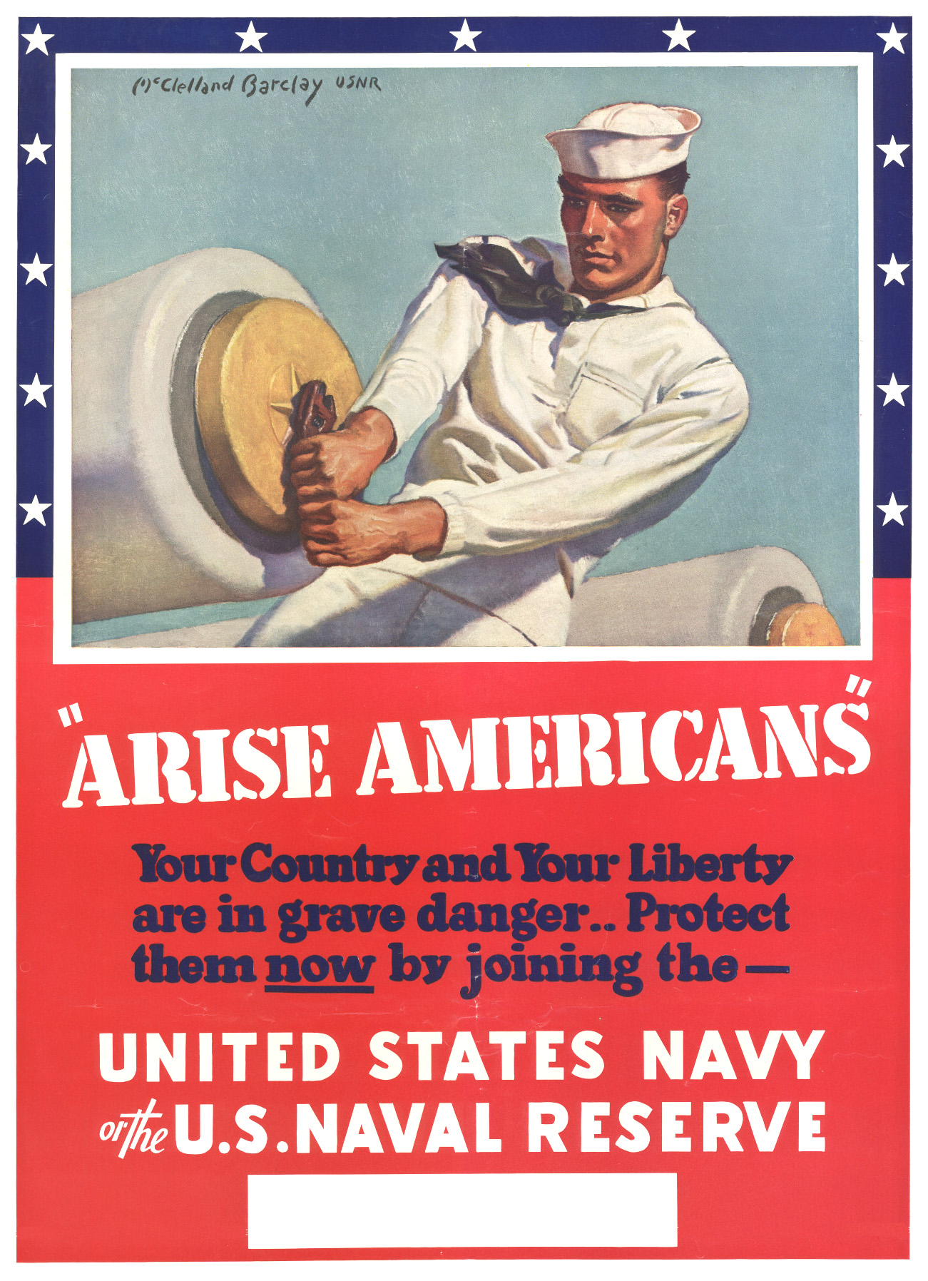 WW2 US Navy Recruiting Station Poster Print