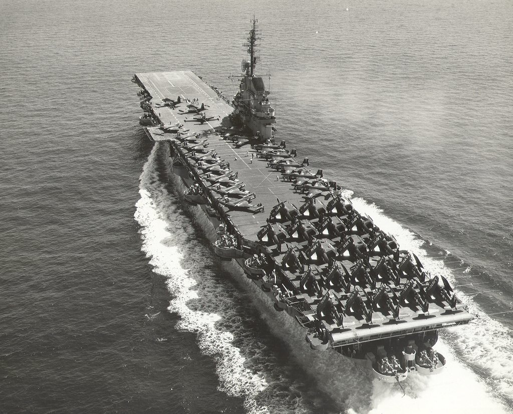 USN Navy ca.1960's Naval Ship Photo Print USS WASP CVS 18 