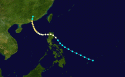 1964 typhoon Dot track