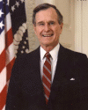 President George H.W. Bush, White House, 15Feb89