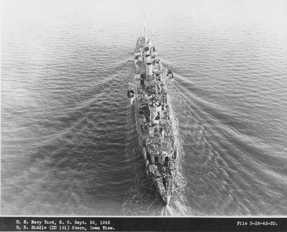 Destroyer Photo Index DD-151 / AG-114 USS BIDDLE